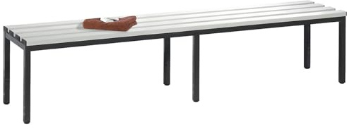 C + P Möbelsysteme C+P | Umkleidebank Basic | Kunststoffleisten | Länge 1960 mm | lichtGrau