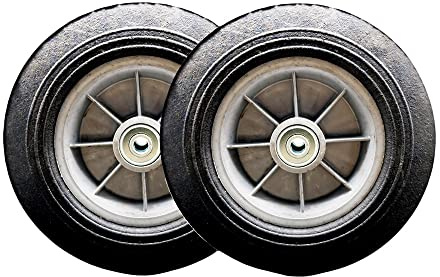 Service Caster - 9T14L1 FG9T14L10000 FG9T13L30000 Rubbermaid Tilt Truck 10 Inch Flat Free Replacement Wheel - Fits Rubbermaid Tilt Truck FG9T1400BLA FG9T1300BLA FG9T1700BLA FG9T1300GRAY - Set of 2