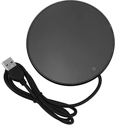 Kaffeetassenwärmer, Elektrischer Tassenwärmer, 55°C Konstante Temperatur 3 Stufen Thermostat Teewasser Milch Wärmer, Schwarz Kerzenwärmer Platte USB Kerzenwärmer Getränkewärmer Kissen für Kakao, Milch