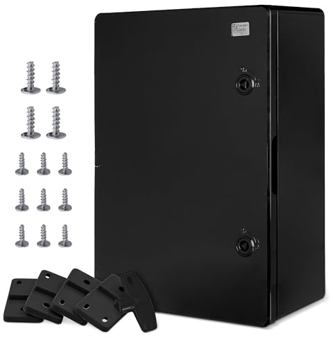 BOXEXPERT® Verteilerkasten außen wasserdicht [ABS Kunststoff IP65 Gehäuse] schwarz (Serie Fleet) 500x350x190mm | Schaltschrank außen | Wandschrank | Industriegehäuse | Leergehäuse