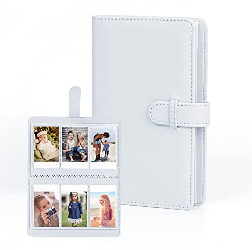Easy Hood 108 fickor fotoalbum, minifotoalbum för 3 tums film, fotohållare bok för Fujifilm Instax Mini 12/EVO/11/40/90/99 direktbildskamera och mini länk 2 skrivare – vit