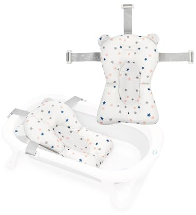 MS BabyWorld - Cojín Reductor - Cojín Reductor Adaptable para bañera plegable | Fácil de Guardar | Portátil para Casa o para Llevar de Viaje