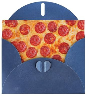 Set di biglietti d'auguri con stampa 3D Pizza Pepperoni 10,2 x 15,2 cm, biglietti assortiti per compleanni, matrimoni, Natale