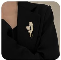 Yheakne Vintage Kristall Perle Blume Brosche Pin Gold Strass Rose Blume Brosche Cz Perle Blume Anstecknadel Hochzeit Blume Floral Pin Korsage Abzeichen Bankett Pin Schmuck Für Frauen