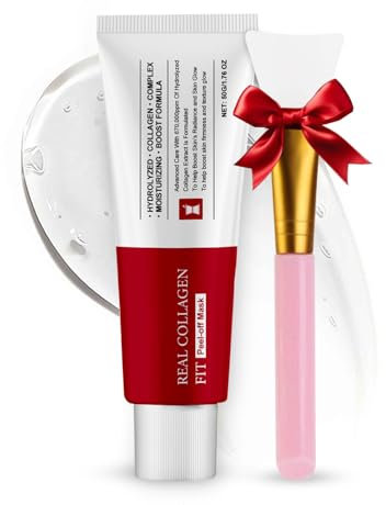 Shefave Real Collagen Fit Mask, Collagen Night Wrapping Mask, Collagen Make Peel Off Maske Gesicht Anti-Falten Lifting Gesichtsmaske, Elastizität und Feuchtigkeit, Kollagen Maske Gesicht