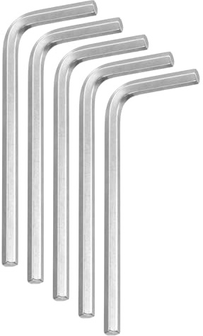 QUARKZMAN 5 Llaves Hexagonales de 4 mm de Acero Inoxidable en Forma de L, Herramientas de Reparación para Bicicletas y Motocicletas