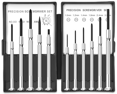 Uhrmacher Schraubendreher Set, 11 Stück Schraubenzieher Klein für Brillen, Feinmechaniker Schraubendreher Set, Mini Präzisions Schraubenzieher Set für Uhren, Brillen, Laptops, Elektronische Geräte