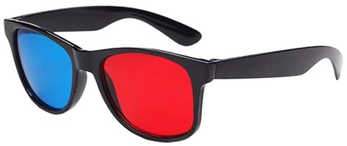 Red and Blue 3D Glasses Universal TV Movie Dimensional Video Frame 3D Glasses DVD Game Glass 3D Style Glasses for 3D Movies Games, 3D Viewing Glasses, Light Simple Design，Televisions and Video
