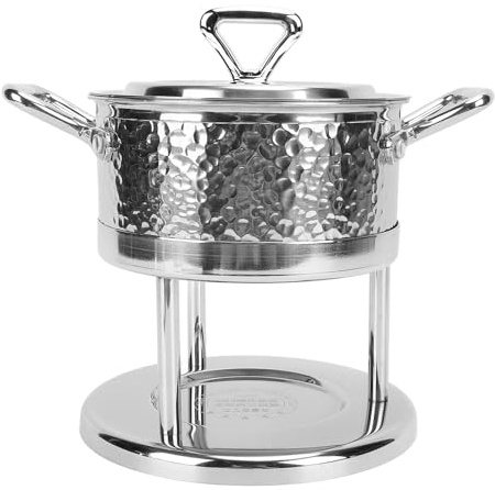 Stylebest Fornello a Fuoco Singolo in Acciaio Inossidabile Pentola Compatta Compatta per Campeggio e Dormitorio 304 Scaldavivande Fornello Individuale 1 unità
