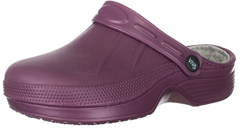 Brandsseller Zuecos para mujer, zapatos de jardín, pantuflas de invierno/verano, forrados/sin forro, Beere gris claro., 38 EU