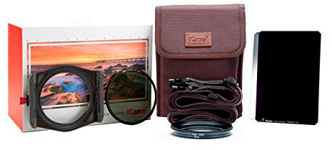 KASE Filter Wolverine K100 Filtro rettangolare per principianti, con supporto per filtro, adattatore e anello stepdow, filtro polarizzatore Slimline CPL, filtro graduato Soft GND, filtro neutro,