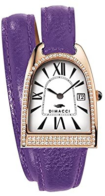 Montre pour femme - Nicy Queen, Violet + oxyde de zirconium plaqué or rose, Sangles