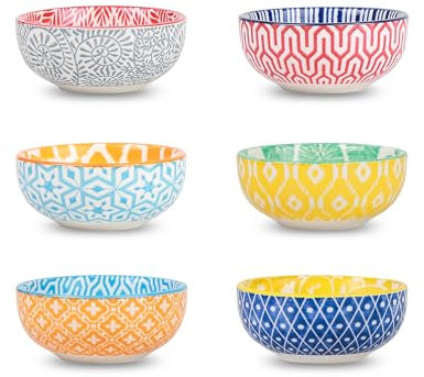 Selamica Keramik Dip Schüssel, kleine dessertschalen, 76 ml, Sojasaucen-Set, Mini Schüssel für Beilagen, Vorspeisen, Sushi, Grillen, 6 Stück