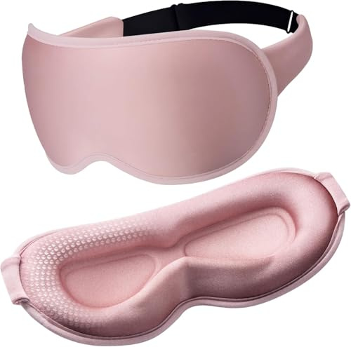 Facemoon Blackout Weighted Eye Masks for Sleep, Airplane Travel Essentials