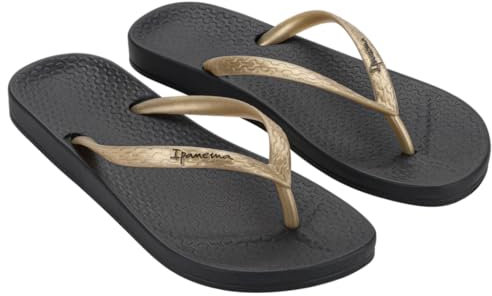 Ipanema Damen Anatomica TAN FEM Flipflop, Black/Gold, 39 EU