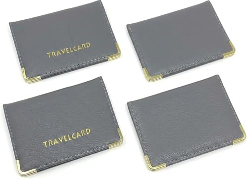 ORCHIDS Unisex Travel Bus Pass Holder – Slim ID, Credit Card & Ticket Wallet Cover Case (Gray)