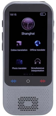 ZDETGU Dispositivo Traduttore Linguistico Intelligente con 138 Lingue Traduzione Vocale in Tempo Reale Touchscreen da 3 Pollici Portatile per l'apprendimento dei Viaggi e la Comunicazione Multilingue