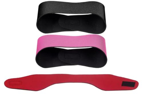 DECHOUS 3 Pièces Bandeau de Natation Polyvalent Bande de Natation Oreilles Caoutchouc Imperméable Protection des Oreilles Résiste la Déformation L’Usure pour Garçon et Filles et Adultes