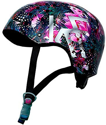 KRF The New Urban Concept Des Krf Prot Blossom Casco Protezione Corporale Donna, Multicolore (Rosa/Verde), S