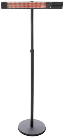 Sunred Chauffage sur Pied 2500 W Noir Patio Jardin Balcon Terrasse Extérieur