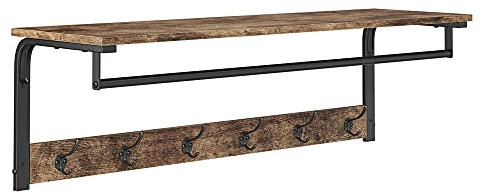 Vicco Wandgarderobe Fyrk, Eiche rustikal/Schwarz, 100 x 30 cm