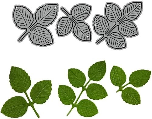 Leaves Cutting Dies for Card Making，Cutting Dies Cut Stencils for DIY Scrapbooking Photo Album Decorative Embossing Paper Dies for Card Making Templated+Cute Brooch Pin