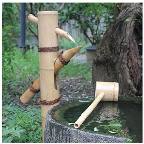 Fontana d'Acqua in bambù con Pompa, Fontana Della Pompa Dell'acqua Fatta a Mano da Giardino Zen, Fontanella In Bambù Zen,Fontana d'Acqua Decorativa