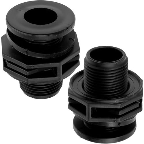 AERZETIX - C74997 - Lot de 2 Raccords connecteurs de réservoir d'eau - 3/4 filetage externe - avec joint en caoutchouc - pression 10 bars - cuve tonneau de pluie arrosage - en polypropylène