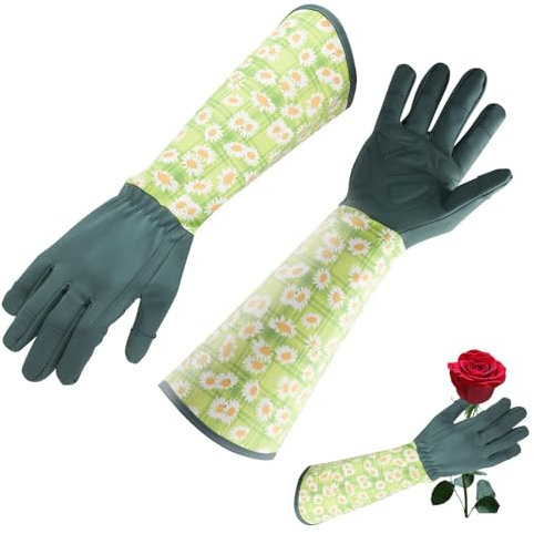 Kongou Rosenbeschneidungshandschuhe für Männer und Frauen, lange, dornensichere Gartenhandschuhe | Langarmhandschuhe mit Unterarmschutz - Robuster Lederhandschuh für Garten- und Outdoor-Arbeiten