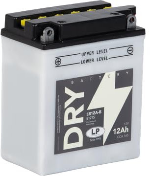 Batería seca para moto Landport LP 12Volt, 12Ah/10hr, 165 CCA- LB12A-B