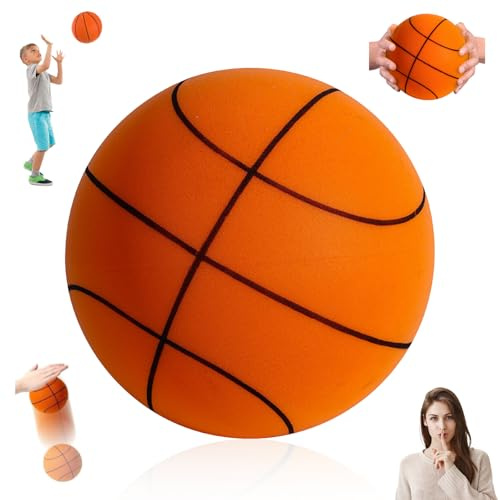 givuaime Leiser Springender Basketball Größe 3/5/7, 2025 Neuest Silent Basketball, MiniBasketball für leises Dribbling und Indoor-Training, Geschenk für Sportliche Jungen Mädchen Kinder 3-8 (M/5)