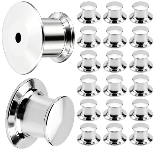 Pasadores de Bloqueo Metal Pin Cierres Sujetadores para Joyería Broches Insignia Etiquetas de Nombres Artesanía DIY 60 Piezas, Níquel
