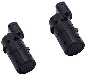 TAKPART Lot de 2 capteurs de stationnement PDC aide au stationnement pour E39 E60 E61 E63 E46 E65 X5 E53 Z4 66206989069 (Noir)