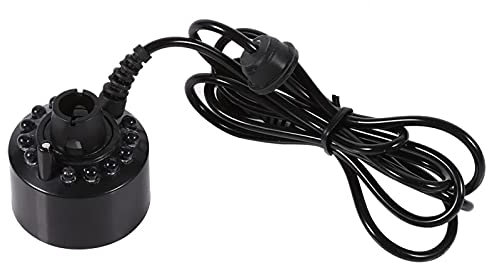 24V Farbwechsel 12 LED Mister Fogger Springbrunnen Mini Mist Maker Teich Nebelmaschine Zerstäuber Luftbefeuchter Ultraschallnebel 12 LED für Halloween