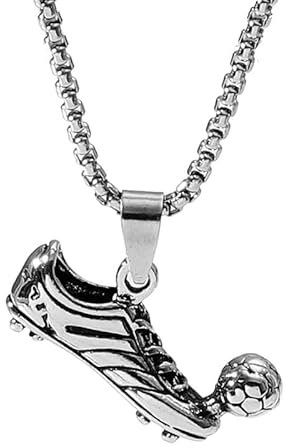 southbankstore Punk-Fußballschuh-Anhänger, Halskette für Jungen, Hip-Hop-Anhänger, Herren-Halskette, Herrenschmuck, Zink