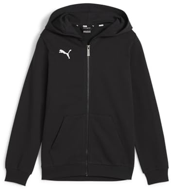 PUMA Boys Teamgoal Casuals Hooded Jacket Sweat, Puma Black-puma White, 152 EU