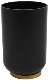 Douceur d'Intérieur Smart Bicchiere, Diametro 7,2 x 10,5 cm, Nero, Polistirene e bambù