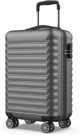 NUMADA - Maleta de Viaje Cabina Upfly 20' ABS (53x33,5x22cm) con Cierre de Combinación y 4 Ruedas Dobles 360. Maleta de Mano Rígida Resistente, Ligera con Interior Compartimentado | Gris
