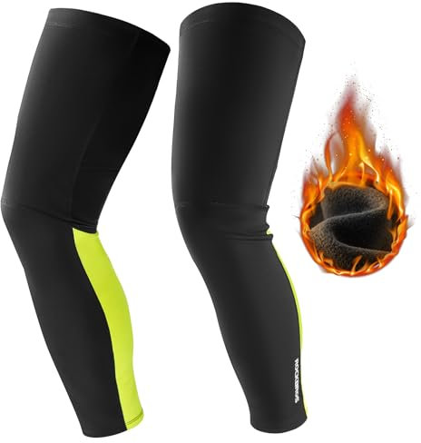 ROCKBROS Sport Armlinge Beinlinge Winter Arm Sleeves Armwärmer Beinwärmer Herren Damen für Radfahren, Angeln, Fußball, Basketball, Wandern, Laufen, Outdoorarbeit 1 Paar(Beinlinge S-M)