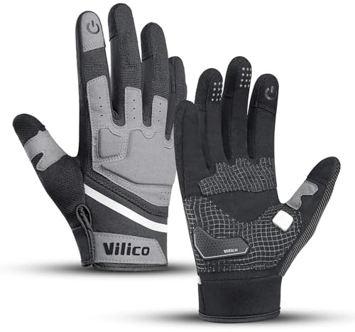 Vilico Guantes Moto Verano Hombre Protecciones En Nudillos Dedos, Antideslizante,Pantallas Táctiles, Guantes tácticos para Airsoft, Motocicleta,Caza, al Aire Libre