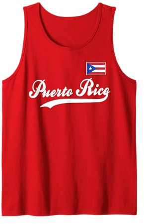 Camiseta de béisbol clásica puertorriqueña, camisa de Puerto Rico PR Camiseta sin Mangas