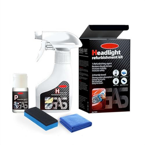 Car Headlight Restoration Polishing Kits, Automotive Headlamp Restoration Fluid,Ceramic Headlight Coating Cleaner and Restorer Spray, Brings Headlights Back to Like New Condition