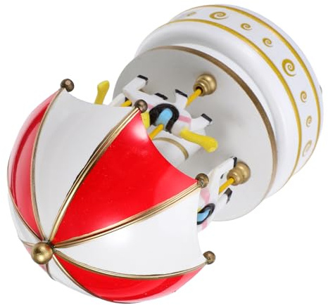 Toyvian Caja de Música Giratoria de Madera con Carrusel 3080 Caja Musical Mecánica Pequeña para Adorno Decorativo Musical para Habitación Infantil y Obsequio Especial
