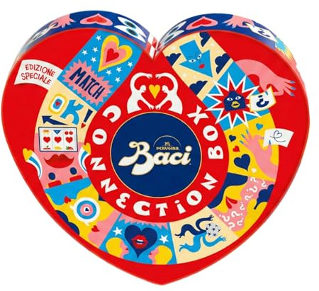 Baci Perugina Scatola Cuore Connection Box con Praline Cioccolato Classico Fondente Luisa 100g
