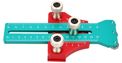 Zunate Gabarit de Scie à Table Fine, Guide de Gabarit de Coupe à Bande Fine en Aluminium avec 3 Roulements à Rouleaux, de Scie à Table Extensible de 0 à 6 Pouces pour les Coupes étroites, de Travail