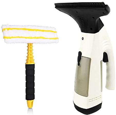 Casiz Aspirateur De Fenêtre, Aspirateur De Fenêtre Sans Fil 2 Pièces, Batterie Au Lithium Rechargeable, Flacon Pulvérisateur, Approprié, Nettoyant Pour Vitres Pour Fenêtres, Carreaux US PLUG/Blanc