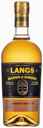 Langs Rum Mango & Ginger Flavoured | 70cl 37.5% ABV | Award-Winning Pot and Column Distilled Jamaican Rum | Infused with Natural Fruit Flavours | Perfect Base for Cocktails