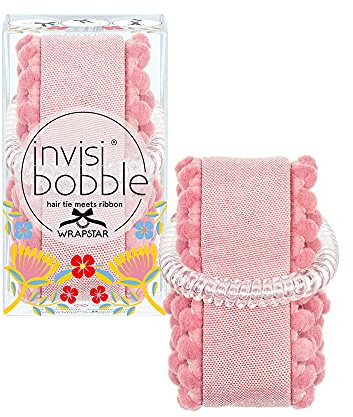 Invisibobble Wrapstar cravatta per capelli rosa Ami & Co I Chic hair accessorio in edizione limitata I Elastici per capelli e cravatta capelli