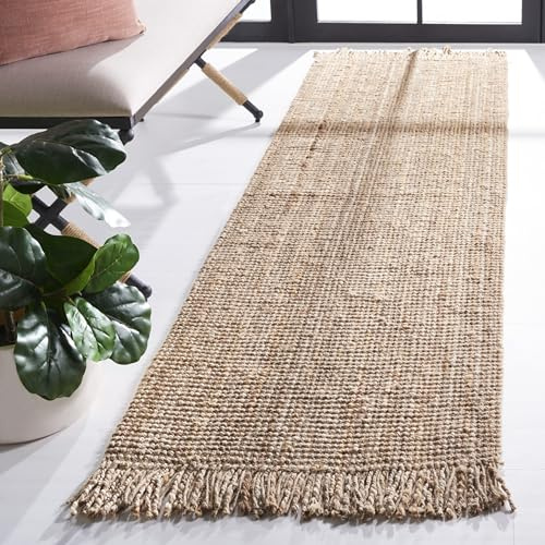 Safavieh Tapis en Fibres Naturelles Salon, Salle à Manger, Chambre à Coucher - Natural Fiber Collection, Tapis à Poil Court, Naturel, 76 X 183 cm