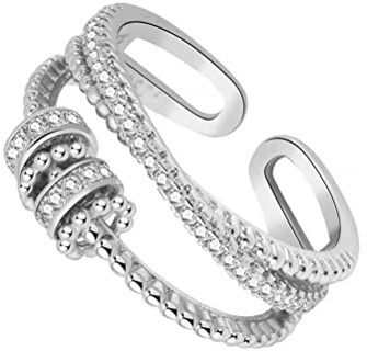Asarly Anello Dito Anti Ansia Anello di Spinner, Argento Sterling 925, Regalo di Gioielli per Donne e Ragazze